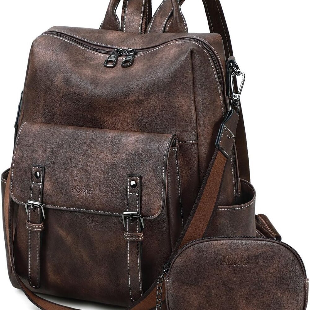Women Backpack Purse Faux Leather Large Capacity Travel Work School Women